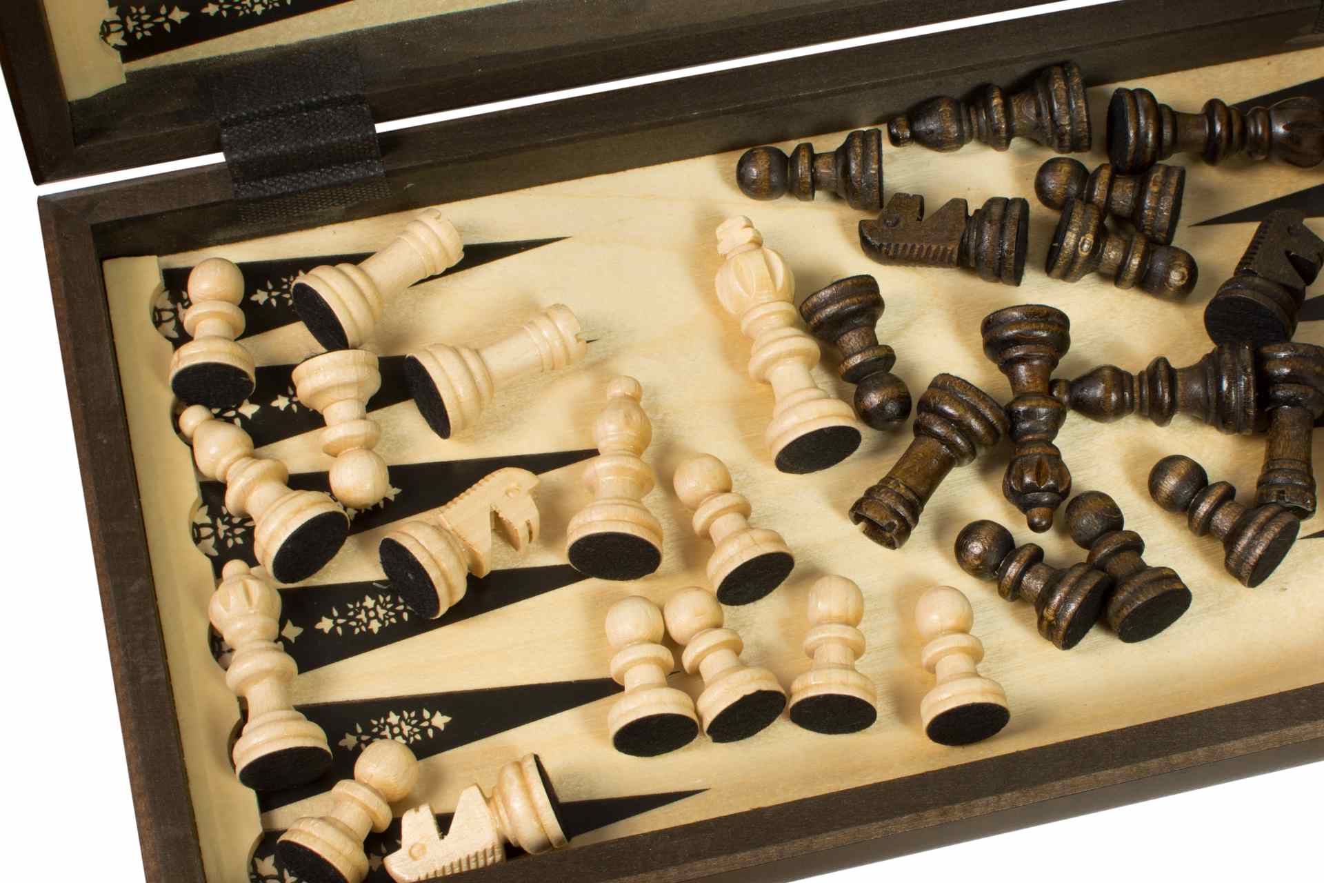 Handmade Wooden Combination Set –  Chess, Backgammon and Draughts (Checkers)