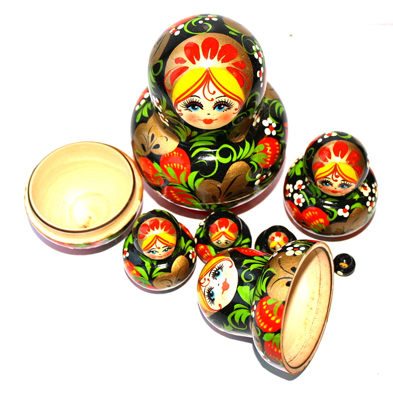 Artists Matryoshka Strawberry lady (3 nested set)