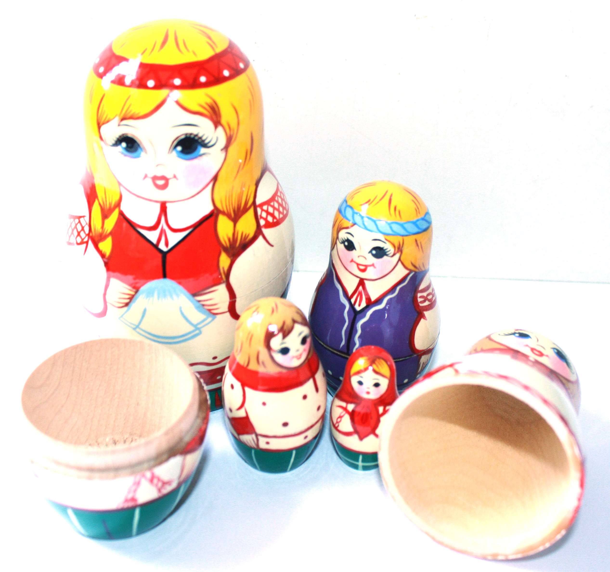 Vyatka Matryoshka Belarussian Family (5 Nested Set)
