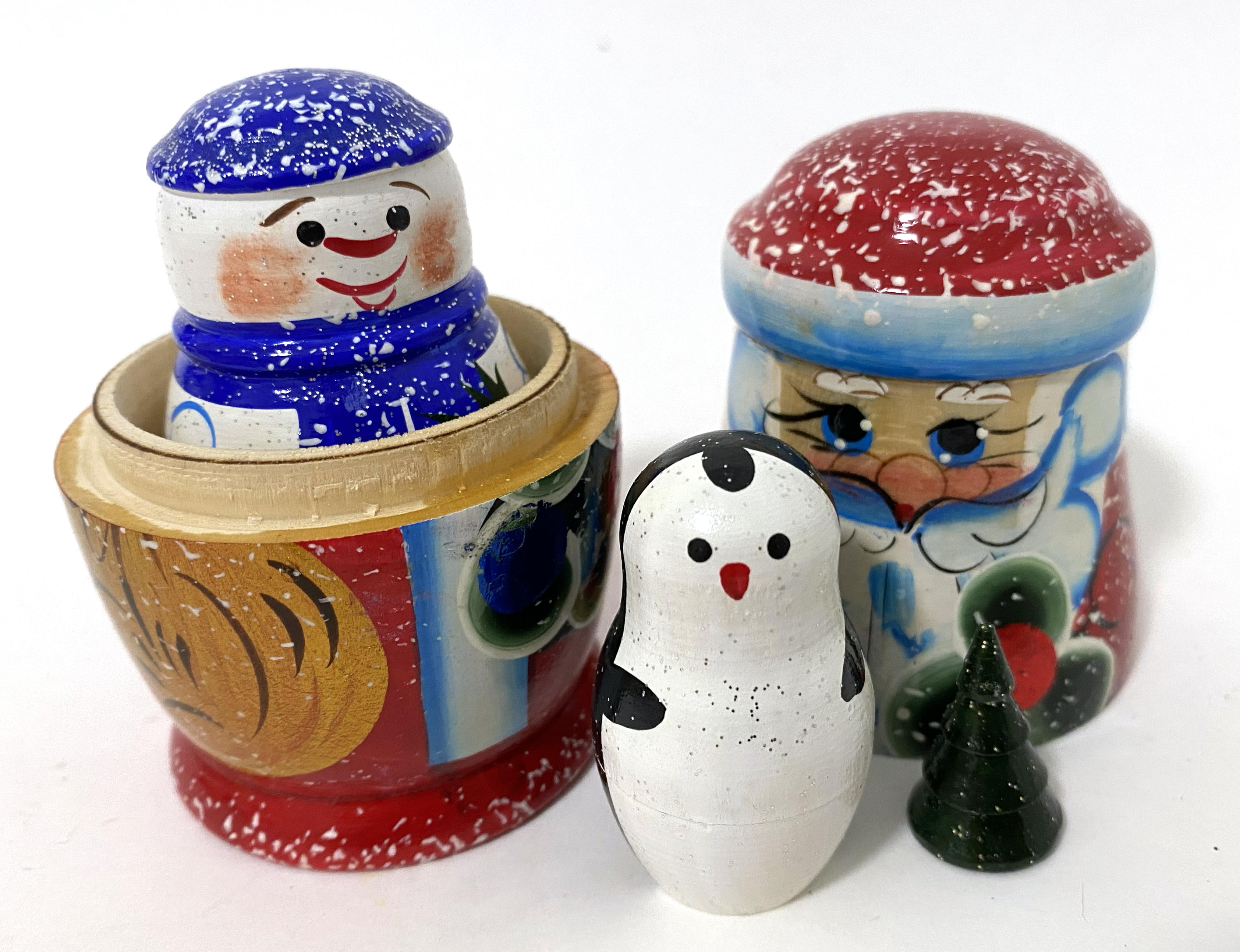 Xmas Matryoshka Santa set (5 nested set)