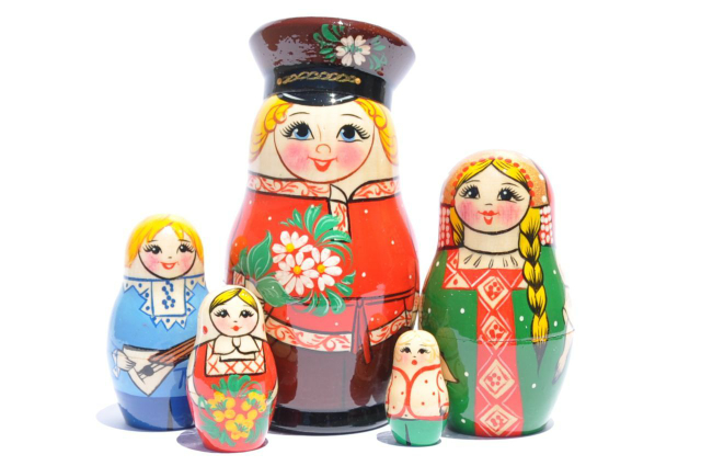 Vyatka Matryoshka - Russian Family 