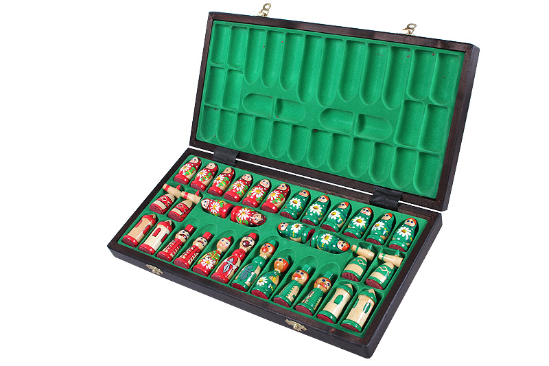 Handmade Wooden Chess Set– Babushka