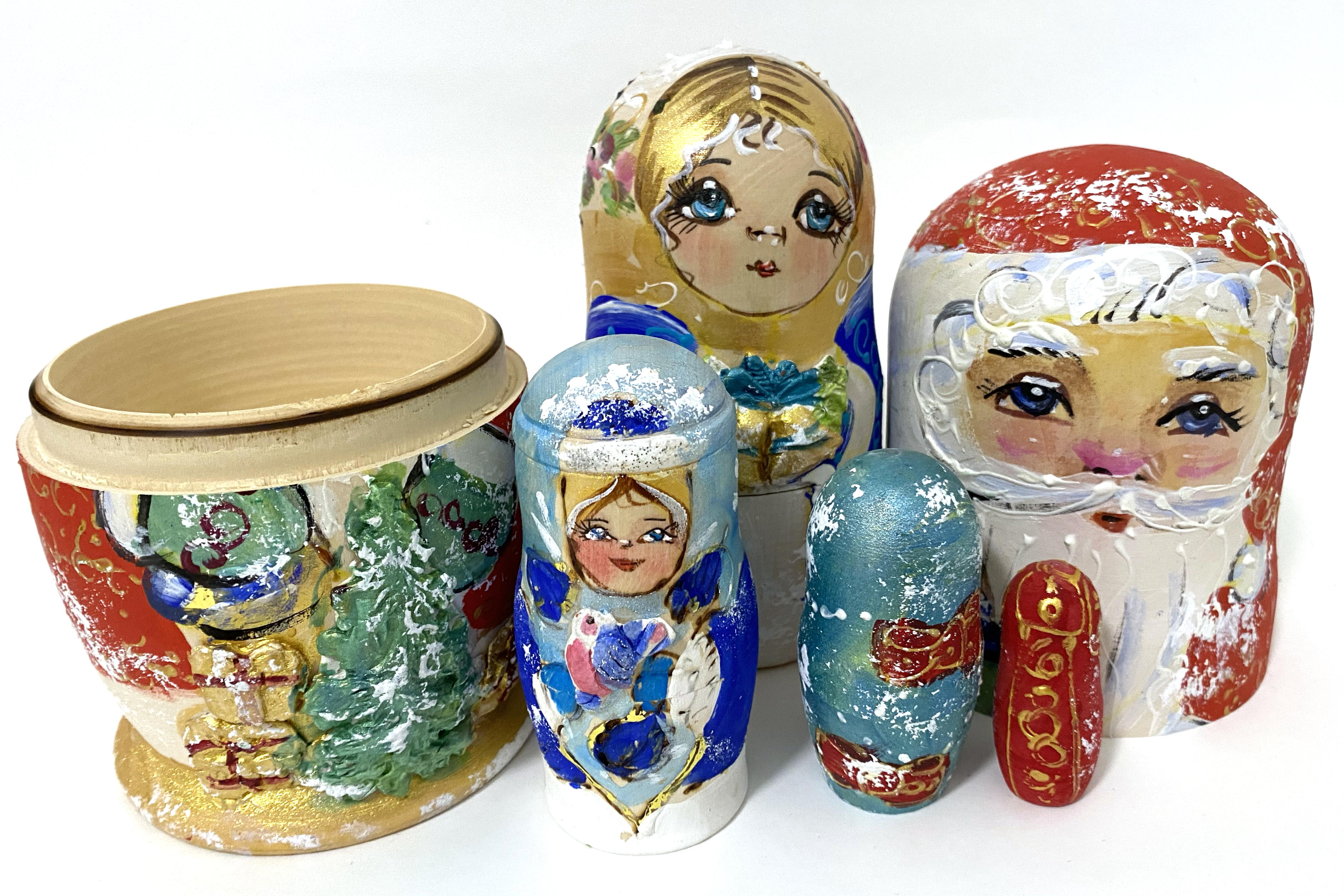 Xmas Matryoshka - Santa and angels