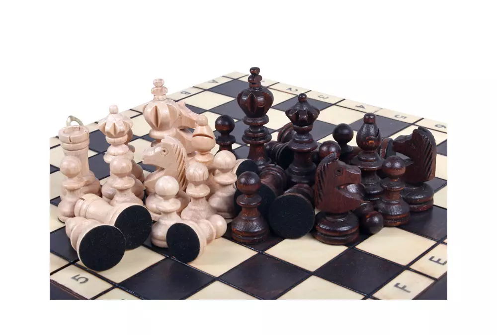 Handmade Wooden Chess Set – Olympic Mini