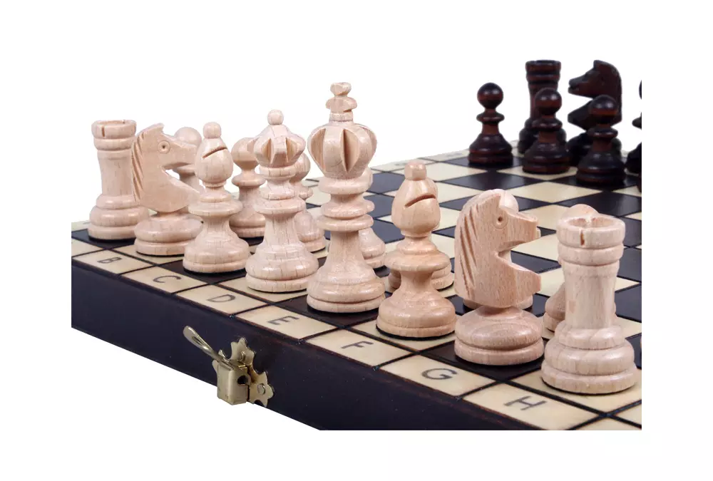Handmade Wooden Chess Set – Olympic Mini